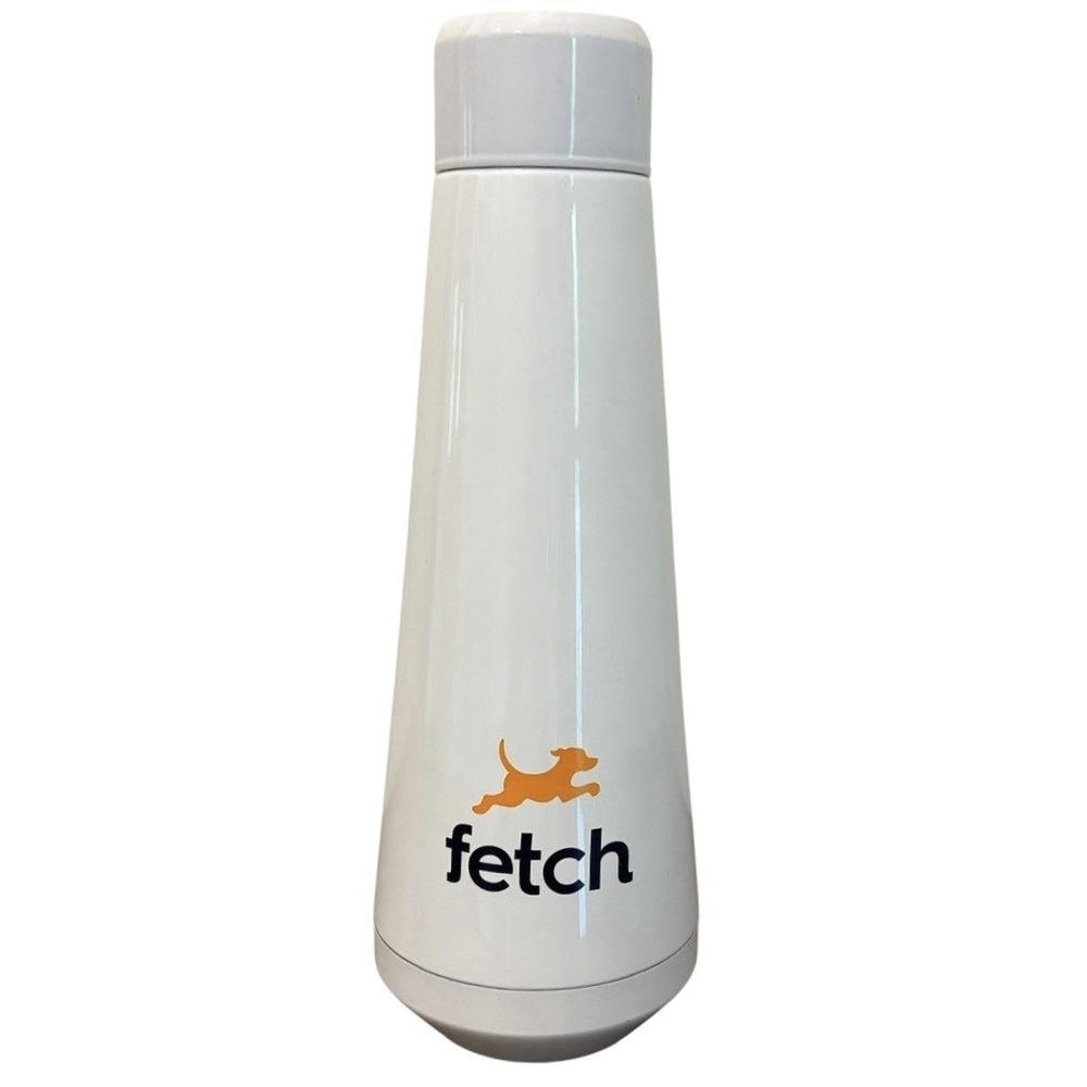 Aviana Fetch White Stainless Steel Insulated Water Bottle 25oz Tapered Thermos